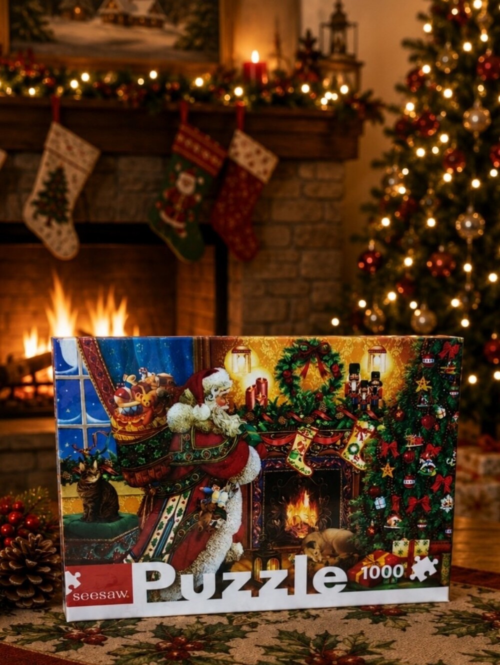 PUZZLE 1000 Pieces Seesaw Brand Santa Clause Christmas 18.9" x 28.8" Sealed NEW